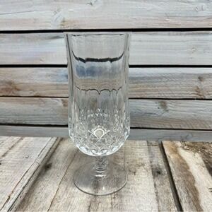 Vintage Crystal Pedestal Goblet Authentic Cut Glass 7" Tall Barware Elegant